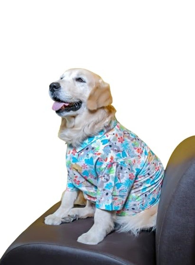 15 BUTTONS Tropical Koala Summer Dog Shirt | Super Soft Comfortable Pet Clothes, Dog Tshirts, Dog Fashion (Recommended Breed - Shih Tzu, Poodle, Pug)(S) - Image 1